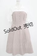 axes femme / シャツカラードッキングワンピース M ピンク H-25-10-01-1015-AX-OP-NS-ZH