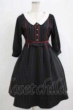 画像1: axes femme POETIQUE / ブロッキングフリルワンピ M ブラック H-25-10-01-1002-AX-OP-NS-ZH