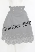 axes femme POETIQUE / 楽器スカラップ刺繍スカート M ブラック H-25-10-01-1021-AX-SK-NS-ZH