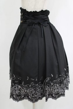 画像2: axes femme POETIQUE / 楽器スカラップ刺繍スカート M ブラック H-25-10-01-1021-AX-SK-NS-ZH