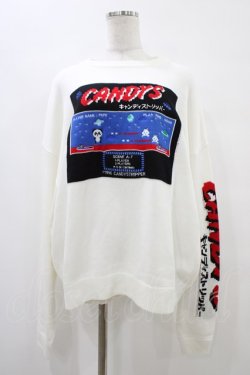 画像1: Candy Stripper / PLAY THE GAME KNIT  白 H-25-10-01-062-PU-TO-KB-ZH
