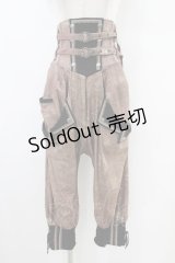 Ozz oneste / プリントコルセットパンツ  茶 H-25-10-01-013-OO-PA-KB-ZH