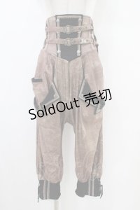 Ozz oneste / プリントコルセットパンツ  茶 H-25-10-01-013-OO-PA-KB-ZH