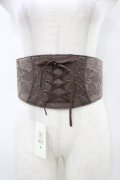 axes femme / レースアップコルセットベルト  茶 H-25-10-01-002-AX-ZA-KB-ZH