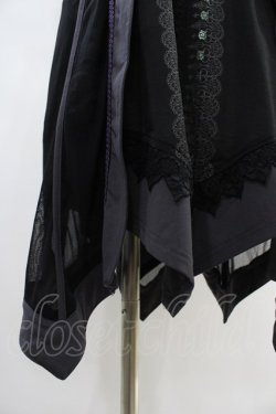 画像5: Ozz oneste / 薔薇刺繍レイヤードワンピース  黒×紫 H-25-10-01-019-OO-OP-KB-ZH