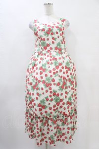 Jane Marple / Strawberry gardenのストラップドレス  白 H-25-10-01-027-JM-OP-KB-ZT073