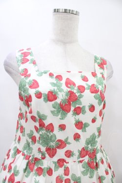 画像4: Jane Marple / Strawberry gardenのストラップドレス  白 H-25-10-01-027-JM-OP-KB-ZH