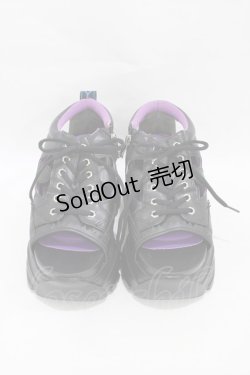 画像1: 【SALE】YOSUKE / 厚底サンダル M ブラック H-25-10-02-001-PU-SH-KB-ZTK022