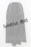 LISTEN FLAVOR / ハーネスベルト付プリーツマキシスカート  ブラック H-25-10-02-040-PU-SK-KB-ZH