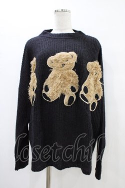 画像1: Candy Stripper / CANDY BEARS KNIT  ブラック H-25-10-02-046-PU-TO-KB-ZH
