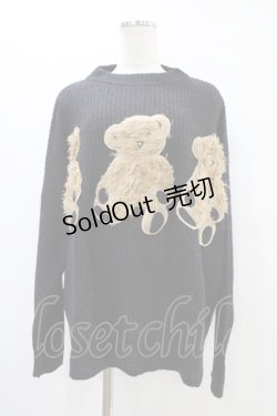 画像1: Candy Stripper / CANDY BEARS KNIT  ブラック H-25-10-02-046-PU-TO-KB-ZH