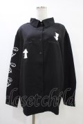 NieR Clothing / ZIP POCKETロングスリーブシャツ  黒 H-25-10-02-052-PU-BL-KB-ZH
