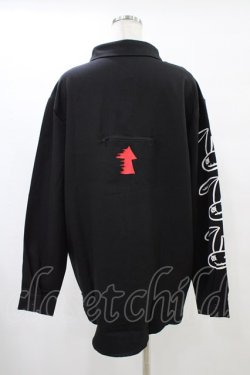 画像2: NieR Clothing / ZIP POCKETロングスリーブシャツ  黒 H-25-10-02-052-PU-BL-KB-ZH