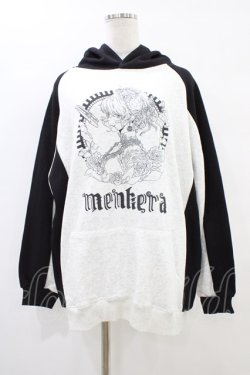 画像1: NieR Clothing / プリントプルパーカー  グレー×黒 H-25-10-02-053-PU-TO-KB-ZH