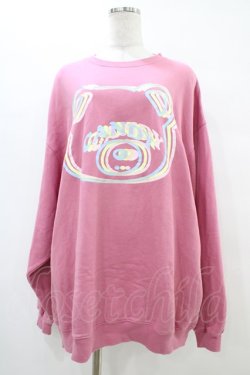 画像1: Candy Stripper / 3D BEAR SWEAT ワンピース  ピンク H-25-10-02-055-PU-OP-KB-ZH