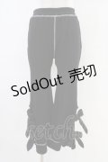 Candy Stripper / PRECOCIOUS RIBBON RIB PANTS  ブラック H-25-10-02-008-PU-PA-KB-ZH