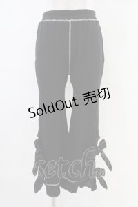 Candy Stripper / PRECOCIOUS RIBBON RIB PANTS  ブラック H-25-10-02-008-PU-PA-KB-ZH