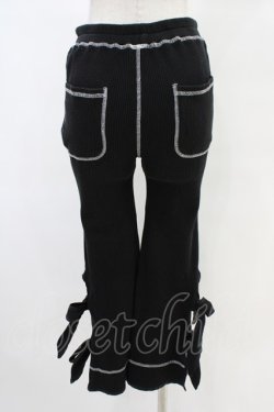 画像2: Candy Stripper / PRECOCIOUS RIBBON RIB PANTS  ブラック H-25-10-02-008-PU-PA-KB-ZH
