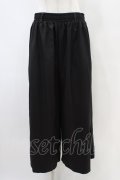 NieR Clothing / 2WAY SIDE ZIP WIDE PANTS  黒×黒 H-25-10-02-009-PU-PA-KB-ZH