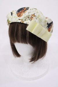 Royal Princess Alice / 森のシンフォニー・tonoコラボ ベレー帽  レモンクリーム H-25-10-02-1040-LO-AC-NS-ZH