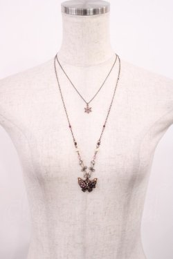 画像2: axes femme / 雪×蝶ネックレス  ブロンズ H-25-10-02-1017-AX-AC-NS-ZH