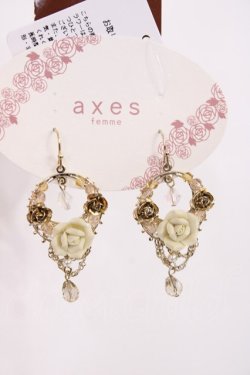 画像1: axes femme / プリンセスローズピアス  ゴールド H-25-10-02-1031-AX-AC-NS-ZH