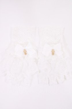 画像1: Kurumi Collaboration / レースグローブ  ホワイト H-25-10-02-1034-LO-ZA-NS-ZH