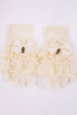 画像1: Kurumi Collaboration / レースグローブ  生成り H-25-10-02-1035-LO-ZA-NS-ZH