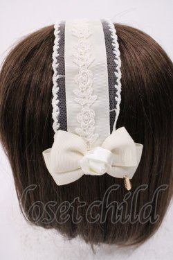 画像2: m petit by misako / AM*NIヘッドドレスA  生成り H-25-10-02-1037-LO-AC-NS-ZH