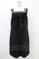 Jane Marple / リボンマリンサロペットパンツ  黒 H-25-10-02-013-JM-PA-KB-ZH