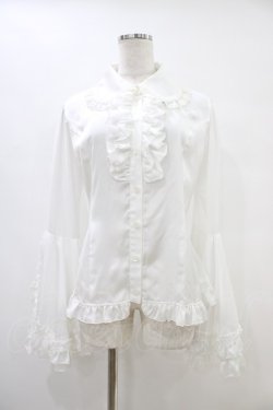 画像1: ATELIER PIERROT / 姫袖ブラウス  白 H-25-10-02-015-EL-BL-KB-ZH