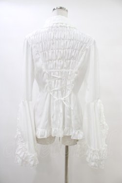 画像2: ATELIER PIERROT / 姫袖ブラウス  白 H-25-10-02-015-EL-BL-KB-ZH