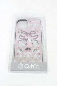 Q-pot. / ミニー/ヴィンテージケーキハードガラススマホケース iphone13  H-25-10-02-002-QP-ZA-KB-ZH