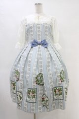 Melody BasKet / Berry galleryチュール切替ワンピース  サックス H-25-10-02-016-LO-OP-KB-ZT340