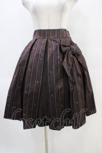 Jane Marple / Regimental stripe ribbon tie skirt  ブラウン H-25-10-02-018-JM-SK-KB-ZH