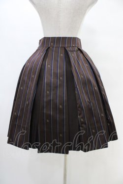 画像2: Jane Marple / Regimental stripe ribbon tie skirt  ブラウン H-25-10-02-018-JM-SK-KB-ZH