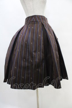 画像3: Jane Marple / Regimental stripe ribbon tie skirt  ブラウン H-25-10-02-018-JM-SK-KB-ZH