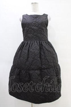 画像1: Candy Stripper / FLOWERING QUILTING DRESS  ブラック H-25-10-02-019-PU-OP-KB-ZH