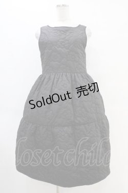 画像1: Candy Stripper / FLOWERING QUILTING DRESS  ブラック H-25-10-02-019-PU-OP-KB-ZH