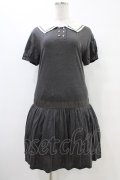 Jane Marple / スーピマカノコのポロワンピース  グレー H-25-10-02-028-JM-OP-KB-ZH