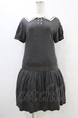 Jane Marple / スーピマカノコのポロワンピース  グレー H-25-10-02-028-JM-OP-KB-ZH