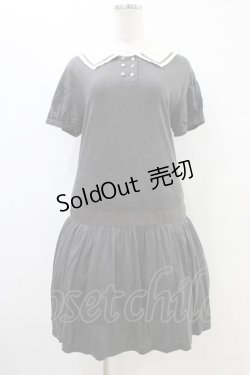 画像1: Jane Marple / スーピマカノコのポロワンピース  グレー H-25-10-02-028-JM-OP-KB-ZH