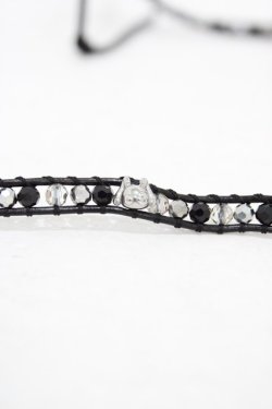 画像2: NieR Clothing / Nierちゃんストーンベルトアクセサリー  黒 H-25-10-02-004-PU-AC-KB-ZH