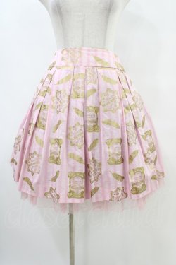画像1: Jane Marple / CARTE Radieuseのミニスカート  ピンク H-25-10-02-033-JM-SK-KB-ZH