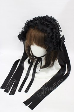 画像1: Luxmira / プリーツレースのヘッドドレス”Femme fatale”  ブラック H-25-10-03-005-0-AC-KB-ZH