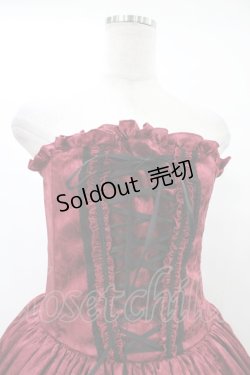 画像4: ATELIER PIERROT / Bustle Corset Dress[Rose Jacquard]  ボルドー H-25-10-03-034-EL-OP-KB-ZH