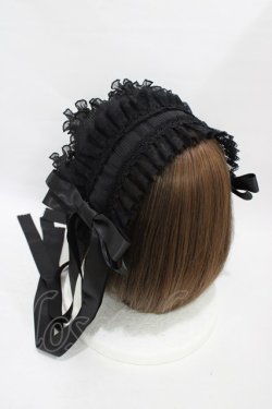 画像2: Luxmira / プリーツレースのヘッドドレス”Femme fatale”  ブラック H-25-10-03-005-0-AC-KB-ZH