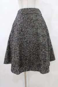 Jane Marple Dans Le Salon / ヘリンボーンウールスカート  グレー H-25-10-03-040-JM-SK-KB-ZH