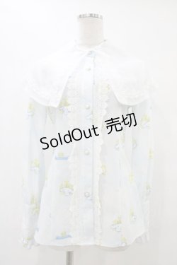 画像1: MIHO MATSUDA / [CINNAMOROLLコラボ]ブラウス・シャルル S サックス H-25-10-03-046-GO-BL-KB-ZH