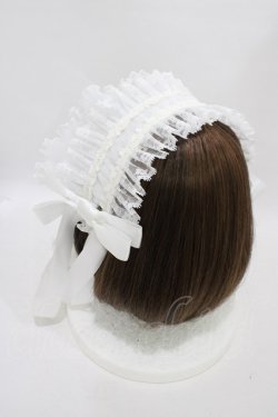 画像2: Luxmira / プリーツレースのヘッドドレス”Femme fatale”  ホワイト H-25-10-03-006-0-AC-KB-ZH